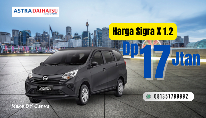 Spesifikasi Sigra Tipe X 1.2L Harga Kredit dan Promo 3 Kredit Sigra x 1.2